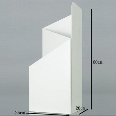 Металева підставка для парасольок, вестибюль Передпокій Тримач парасольки Побутовий залізний художній органайзер Відро для парасольки Окремо стояча полиця для зберігання - біла 25x20x60см (10x8x24 дюйма)