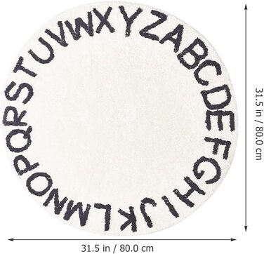 Круглий килимок з буквами ABC Дитячий килимок круглий килимок з алфавітом Килимки для підлоги теплі м'які для дитячої кімнати для дітей малюків Спальня