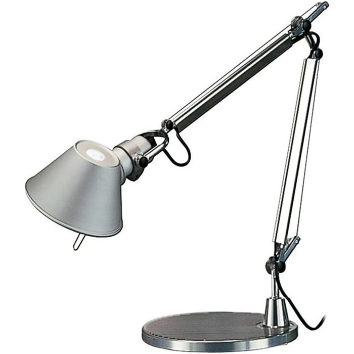 Настільна лампа Tolomeo Tavolo Micro. Високоякісна настільна лампа з лакованого алюмінію з основою столу ø17см. Зроблено в Італії, L 45 H 37 - макс. 73 см (алюміній)