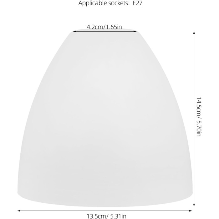 Абажур зі скла Baluue E27 Змінний скляний абажур Люстра Абажур білий матовий абажур для прикраси будинку/готелю