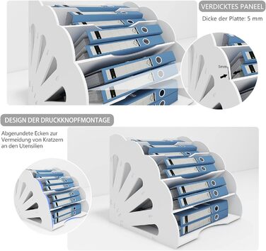 Лоток для документів PUNCIA A4 Відсіки для зберігання листів Настільний органайзер для файлів з ПВХ Лоток для паперу Зберігання файлів Система зберігання документів Тримач документів для офісу, навчання, школи, офісу (тип D)