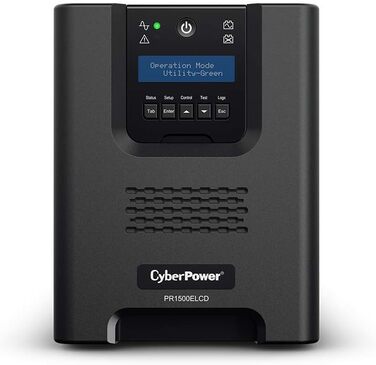 Лінійно-інтерактивне джерело безперебійного живлення Cyberpower PR1500ELCD (RJ-45, 17000 мАг, 1350 Вт, USB), чорний, 1500 ВА, 0R60020