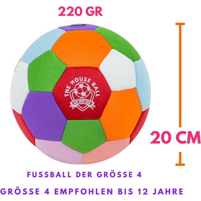 Футбольний м'яч для дому - оригінальний, м'який і безпечний софтбол футбольний розмір 4 - ідеальний дитячий футбол - веселий дитячий м'яч - м'які м'ячі для вашого будинку