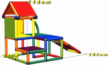 Ігровий будиночок KUNO з гіркою та телефоном Multicolor 6503 з рухомими елементами 6503