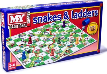 Настільна гра Змії та драбини (MY Snakes and Ladder) Традиційні дитячі ігри X 1