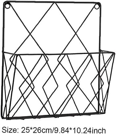 Стійка для журналів IHONYI - настінна підставка для журналів, металевий тримач для журналів, тримач для журналів чорний, настінний органайзер для журналів для офісу, вітальні, спальні
