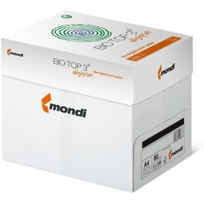 Папір для копіювання BioTop 3 Extra 80 г TCF від Mondi DIN A4 - 2500 аркушів