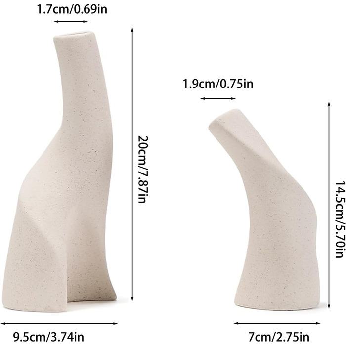 Ваза, набір з 2, Керамічна ваза матова, Сучасні керамічні вази, Прикраса для ваз, Ваза для квітів, Сучасні прикраси для дому, Набір ваз, Для зберігання сухоцвітів та живих квітів, Для прикраси домашнього офісу, Вази для декору