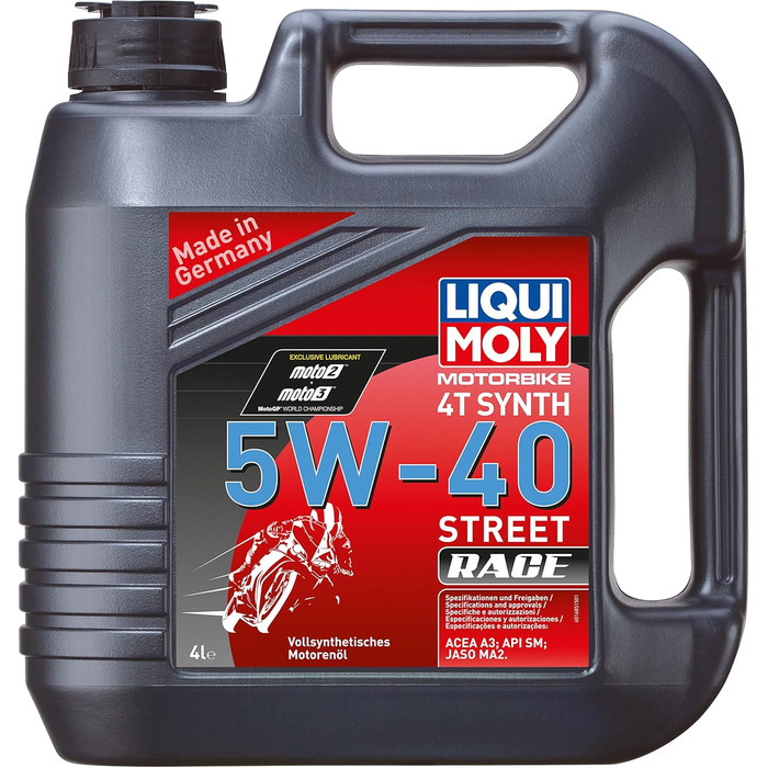 Мотоцикл 4T Мотоцикл Synth Sport Street Race 5W-40 4L, 8 шт., LIQUI MOLY 1685