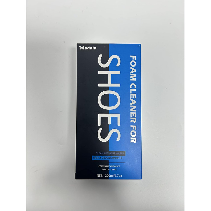 Засіб для чищення кросівок - Очищувач 200 мл, Догляд за взуттям для жінок і чоловіків, Набір для чищення кросівок для повсякденного взуття, з щіткою для взуття ганчіркою з мікрофібри