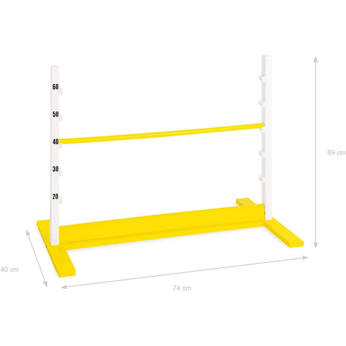 Смуга перешкод Pinolino Hoppe, біла/жовта, ука (упаковка 1), тренування координації, спритності, для дітей та тварин, удосконалення конструкції