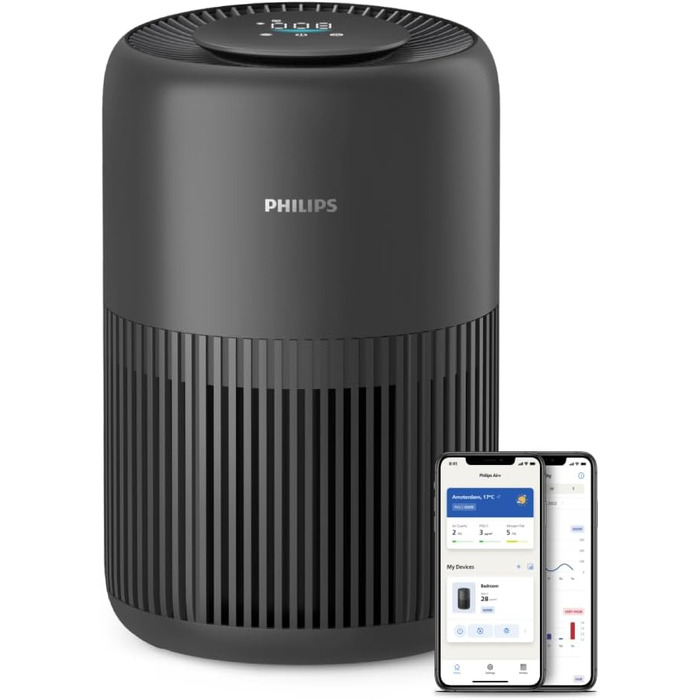 Очищувач повітря Philips серії 900, HEPA NanoProtect фільтр з активованого вугілля, CADR 250 м/год для 65 м, які страждають на алергію, тихий, інтелектуальний та енергозберігаючий (AC0951/13)