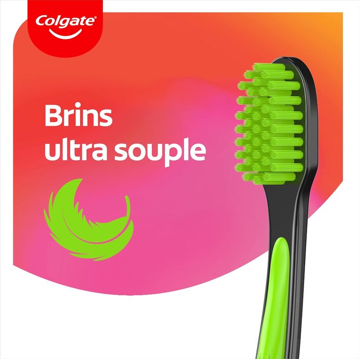 Ультрам'яка зубна щітка COLGATE Limited Edition, ручна зубна щітка, ультрам'яка щетина 0,1 мм, ніжна до ясен, високощільний тафтинг, 4 шт. и