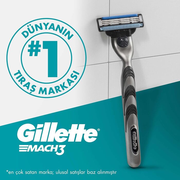 Леза для бритви Gillette Mach3, 8 змінних лез для вологих бритв чоловіків з 3-кратним лезом без розчарувань Одинарна упаковка