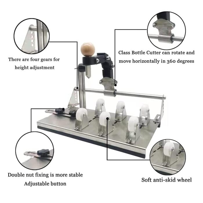Різак для скляних пляшок, круглий різак для винних пляшок, набір, машина своїми руками, інструмент для різання пляшок для різання пива, вина, газованої води, круглих пляшок