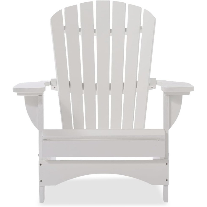 Оригінальні крісла Dream-Chairs з 2007 року Adirondack Chair Comfort de luxe в білому кольорі Садове крісло з ергономічною спинкою Крісло для патіо Садове крісло для балкона, саду максимальне навантаження 170 кг 98D x 84W x 95H см Білий - Лакований