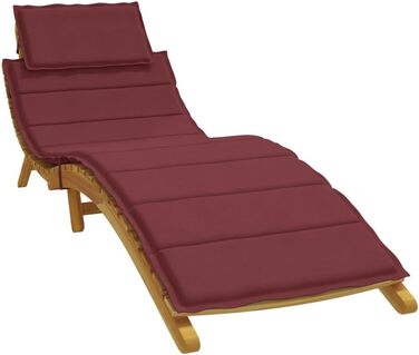 Подушка для шезлонгу ZEYUAN Melange Wine Red 186x58x3 см Тканина, Подушка для шезлонга, Подушка для шезлонга, Подушка для шезлонга, Подушка для лави, Подушка для стільця для високих стільців, Подушки для шезлонга - 4002485