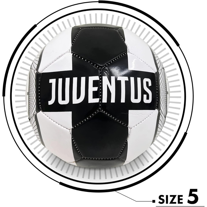 Зшитий футбольний м'яч F.C. JUVENTUS - Офіційний продукт - Розмір 5 - 400 г - 13400