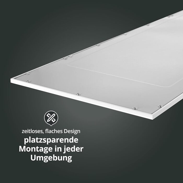 Світлодіодна панель 120x30 см 36 Вт 6000K денне світло біле 4300 лм 120 люмен/Вт без мерехтіння UGR19 Вбудований світильник (без монтажного матеріалу) 1195x295x12 мм (вбудований/вбудований світильник, теплий білий - 4000 лм - UGR 19)