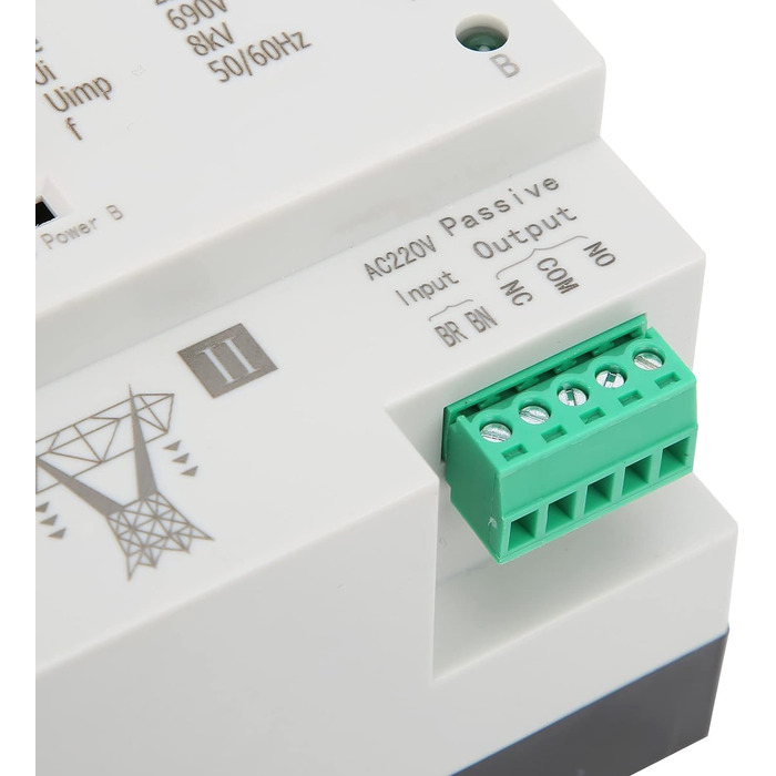 Автоматичний перемикач 2P 220 В 100 A ATS PC DIN Rail Домашній перемикач Аварійний перемикач передачі електроенергії для муніципальної енергетики, генератор, ZGQ5-100/2P, 2P