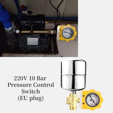 Регулятор тиску 220 В, 10 бар для водяного насоса, автоматичний, вилка ЄС