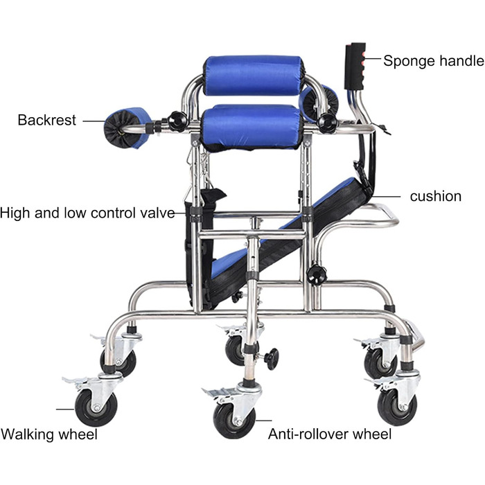 Допоміжний засіб для ходьби для тренування при паралічі у дітей Допоміжний засіб для ходьби для медичних засобів Реабілітаційний тренажер при церебральній геміплегії Допоміжний засіб для ходьби стоячи