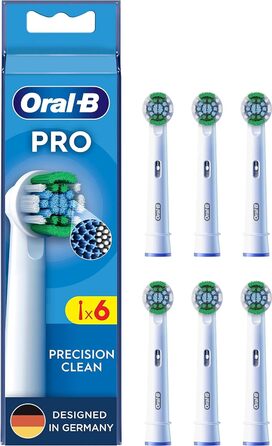 Щітки Oral-B Pro Precision Clean для електричної зубної щітки, 16 шт. , чищення зубів, X-щетина, оригінальна насадка для зубної щітки Oral-B, упаковка, сумісна з поштовою скринькою, розроблена в Німеччині (6 шт. )