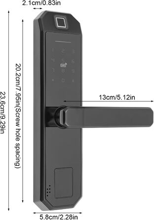 Дверний замок із відбитком пальця Smart Lock Електронний дверний замок із ключем із відбитком пальця та цифровим кодовим замком із цифровою клавіатурою, 4*батарейки AAA на 15 місяців