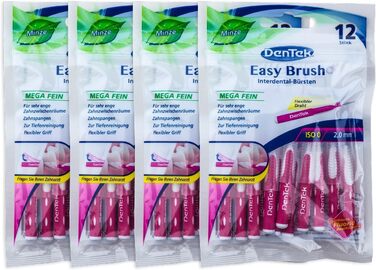 Щітки 2.0мм Mega Fine ISO 0, 4 шт., DenTek Easy Brush Interdental -