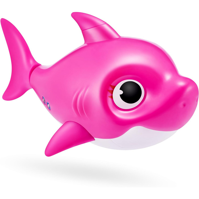 Іграшка для ванни ZURU Robo Alive Junior Baby Shark на батарейках, що співає та плаває, від (Рожева акула-матуся)