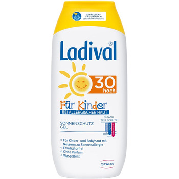 Сонцезахисний гель Ladival Children for Allergic SPF 30 підходить для алергії на сонце Сонцезахисний крем без ароматизаторів, без барвників та консервантів водостійкий 1 x 200 мл