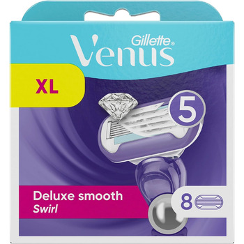 Леза для бритви Gillette Venus Deluxe Smooth Swirl жіночі, 8 змінних лез для жіночих бритв з 5-кратним лезом