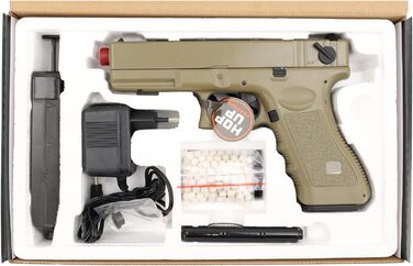 Дж кал. 6мм в комплекті з патчем OpTacs, 18 Softair Airsoft Pistol CM030 AEP TAN 0,5