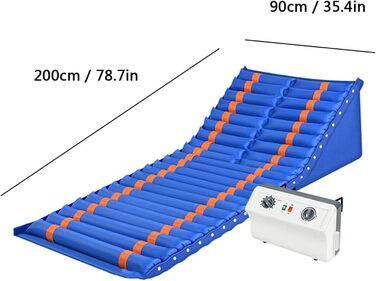 Протипролежневий матрац, надувна повітряна подушка для ліжка, наповнювач матраца проти тиску з повітряним насосом, матрац з чергуванням тиску з підйомом і функцією перекидання вліво і вправо, матрац для ліжка