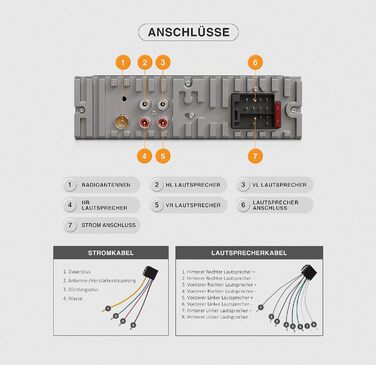 Універсальна автомагнітола 1 DIN з 2 USB-роз'ємами, MP3, RDS, ID3, RGB, AUX, SD слот для карти, функція гучного зв'язку, пульт дистанційного керування, 890C