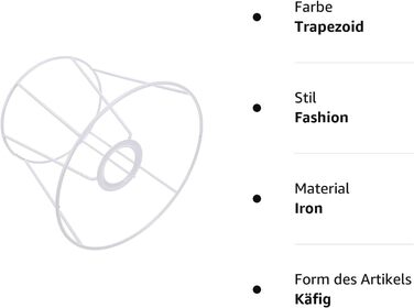 Каркас абажура Healifty Залізний художній трапецієподібний абажур Захисний чохол для настільної лампи Підвісний світильник Стельовий світильник Настінний світильник Прикраса домашнього готелю Матеріал для рукоділля