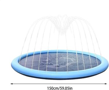 Килимок для пляжного розпилення demaxiyad, килимок для розпилення води, килимок для розпилення води для дітей килимок для розпилення води для ігор на свіжому повітрі для дітей у віці 4-8 років 150см