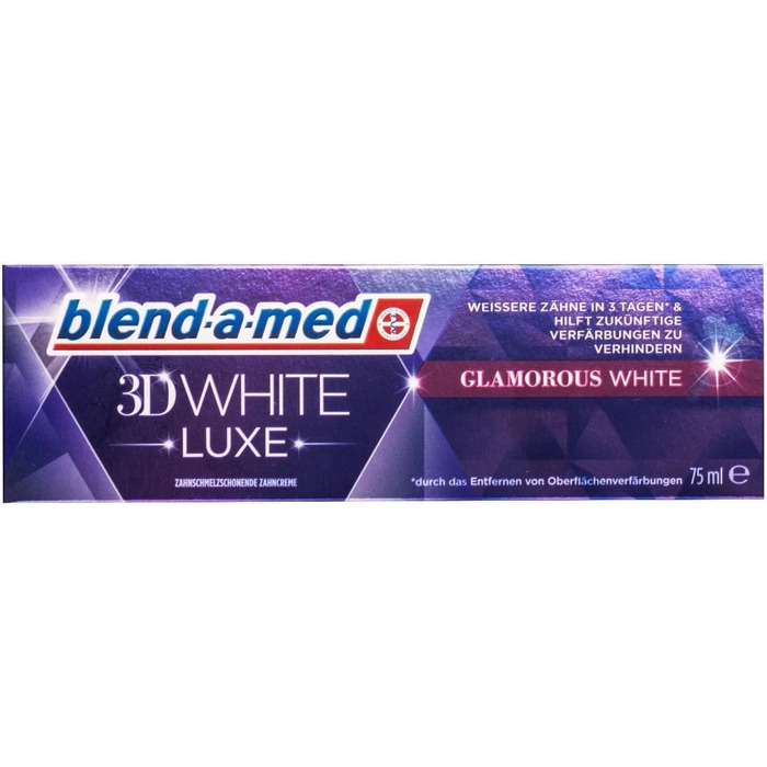 Зубна паста blend-a-med 3DWhite Luxe Glamorous WHITE 75 мл, 5 шт.