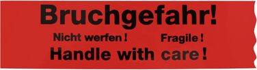 Рулонів клейкої стрічки Ризик поломки - не викидайте - Крихкий - поводьтеся обережно 2-мовна стрічка посилки, пакувальна стрічка, сигнальна стрічка, інформаційна стрічка, 6