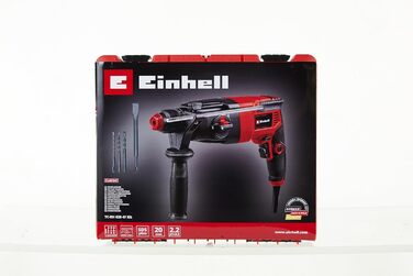 Перфоратор Einhell TC-RH 620 4F Kit (620 Вт, пневматичний ударний механізм, сила удару 2,2 Дж, ударне свердління, свердління, довбання з фіксацією та без, SDS-Plus, блокування безперервної роботи)