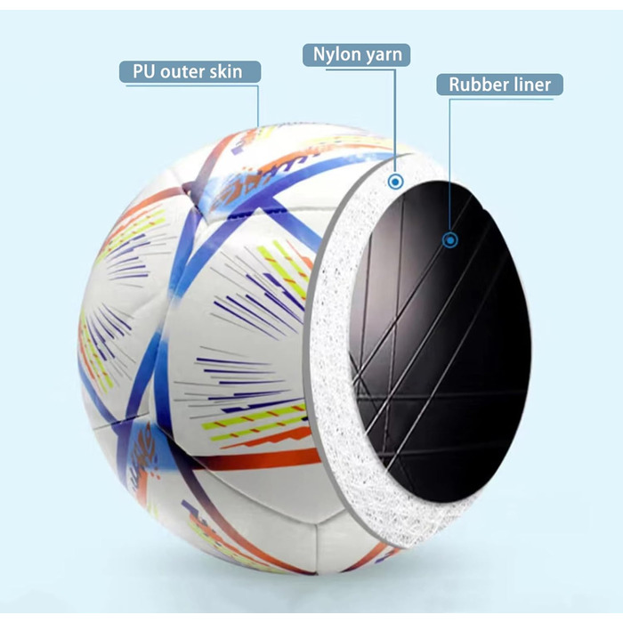 Футбольний м'яч HUPIRCT, найбільш підходящий подарунок для любителів футболу, стандарт якості м'яча ліги, безшовна технологія теплопередачі, офіційний стандартний м'яч 5 5 (професійний м'яч для матчів)