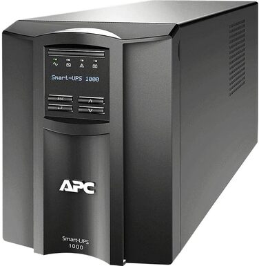 Джерело безперебійного живлення APC Smart-UPS SMT - SMT1500I - джерело безперебійного живлення 1 500 ВА (лінійний інтерактив, стабілізатор, РК-дисплей, 8 виходів IEC-C13, програмне забезпечення для вимкнення) (вихідна потужність 1000 ВА)