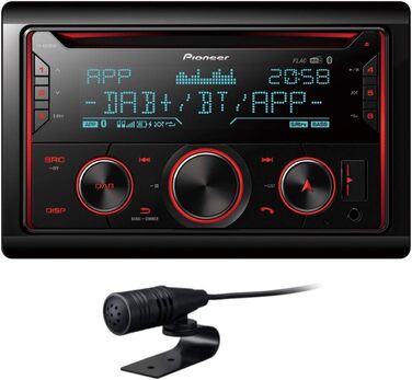 Автомобільна радіостанція Pioneer FH-S820DAB з подвійним DIN DAB тюнером, гучний зв'язок Bluetooth, AppRadio Single