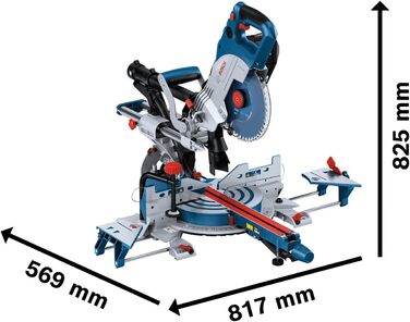 Акумуляторна торцювальна пила Bosch Professional 18V System BITURBO GCM 18V-216 DC (вкл. діаметр пиляльного диска 216 мм, потужність 1600 Вт, без акумулятора/зарядного пристрою)