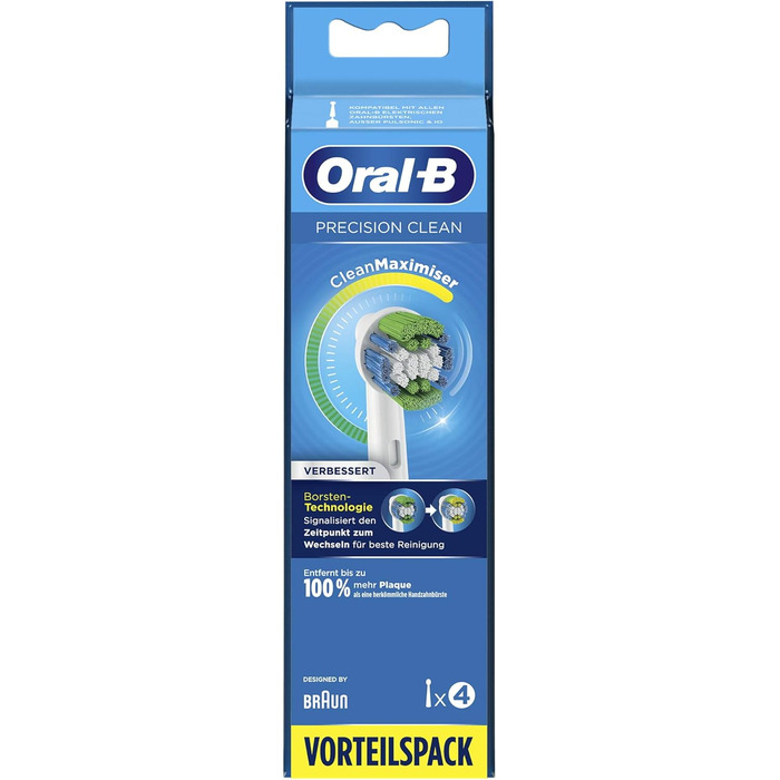 Щітки Oral-B Precision Clean з технологією Cleanmaximiser, 4 шт. и Multi 4 шт. и (1 упаковка)