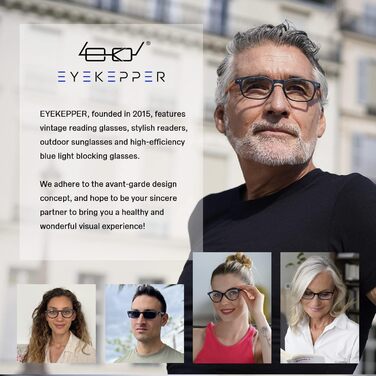 Окуляри з блакитним світлофільтром Eyekepper - Окуляри для комп&39ютерного читання із захистом від ультрафіолетового випромінювання, жінки, чоловіки, половинна оправа - золоті