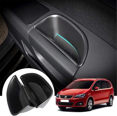 Сумісний з Seat Alhambra Автомобіль Ручка передніх дверей Підлокітник Ящик для зберігання Контейнер 2 шт. и