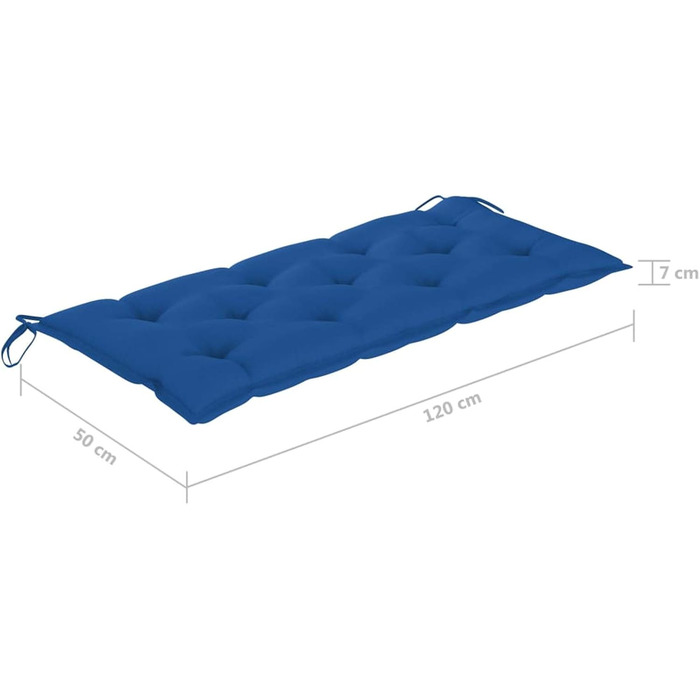 Садова лавка Подушка Подушка для сидіння Чохол для подушки сидіння Подушка для сидіння Подушка для лавки Подушка для лавки світло-блакитна 120x50x7 см Тканина