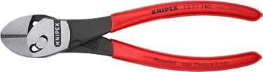 Надміцні діагональні різці Knipex TwinForce чорні атраментовані, з пластиковим покриттям 180 мм 73 71 180