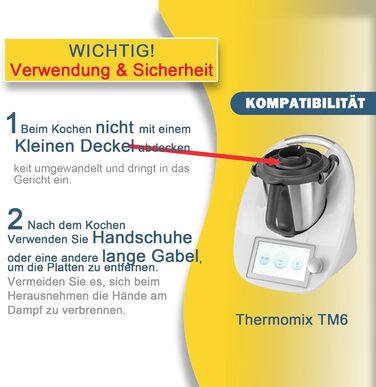 Яйцеварка пашот 4 яйця Аксесуари для Thermomix TM6 - Яйцеформувач для варених яєць, пароварка для сніданку, форма для яєць пашот для Thermomix TM6, силіконова, розбірна